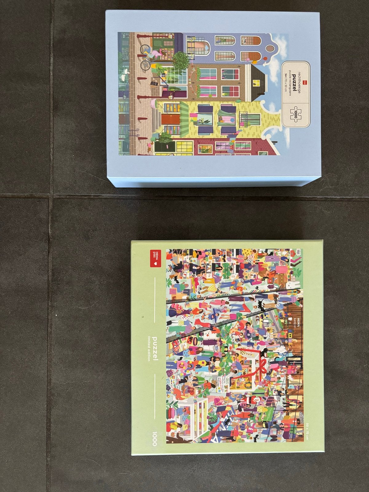 €2,- per stuk 2x HEMA Puzzel 1000 stukjes, Ophalen of Verzenden, 500 t/m 1500 stukjes, Zo goed als nieuw, Legpuzzel