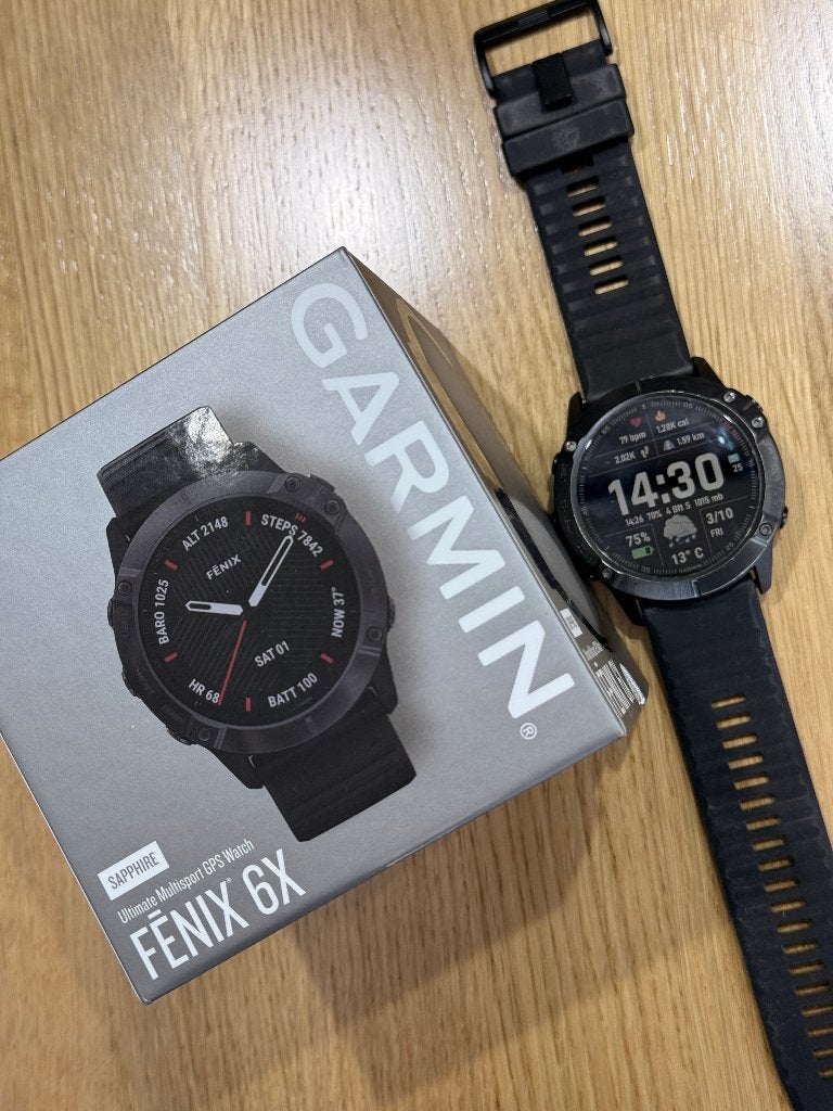 Garmin fēnix 6X Pro Sapphire, Gebruikt, Zwart, Garmin fenix 6x pro, Ophalen of Verzenden