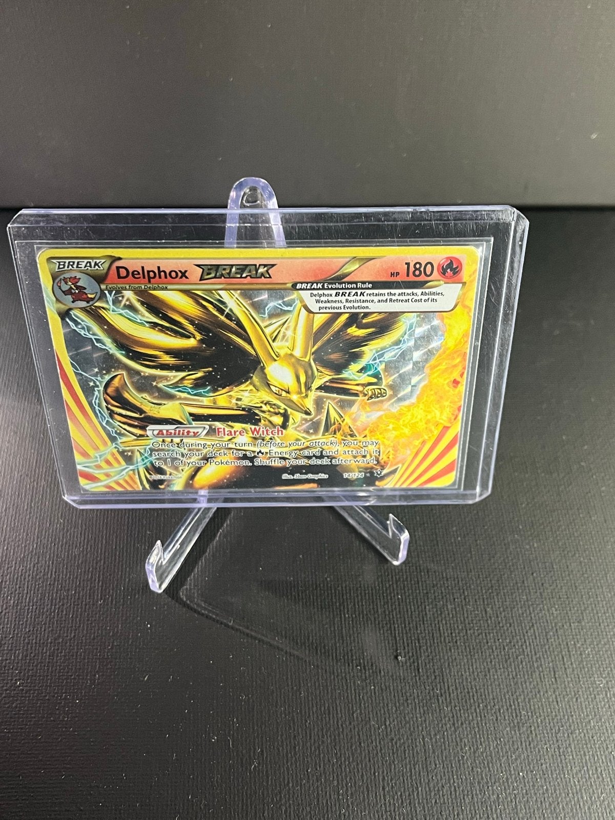 Pokémon Kaart Delphox BREAK (XY BREAKpoint), Hobby en Vrije tijd, Verzamelkaartspellen | Pokémon, Zo goed als nieuw, Losse kaart