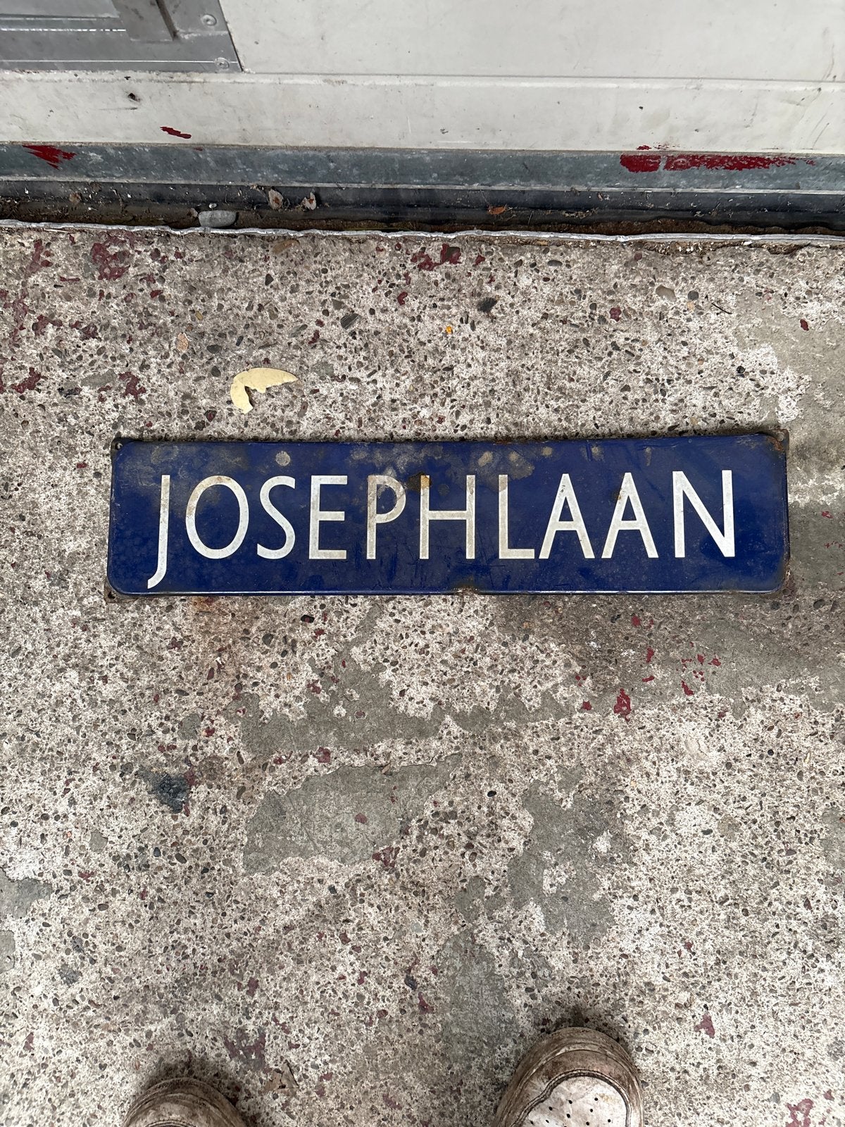 Vintage Straatnaambord Josephlaan - Uniek Decoratiestuk, D, Gebruikt, G, Ophalen of Verzenden