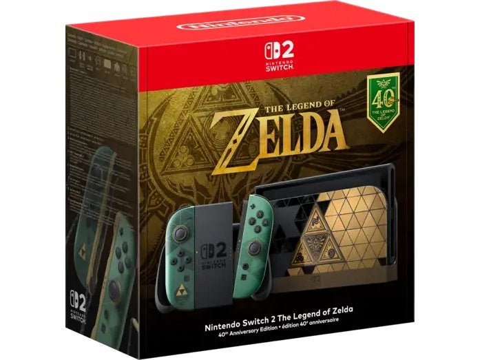 Nintendo Switch 2 The Legend of Zelda 40th Anniversary Editi, Spelcomputers en Games, Ophalen of Verzenden, Nieuw, Met 2 controllers