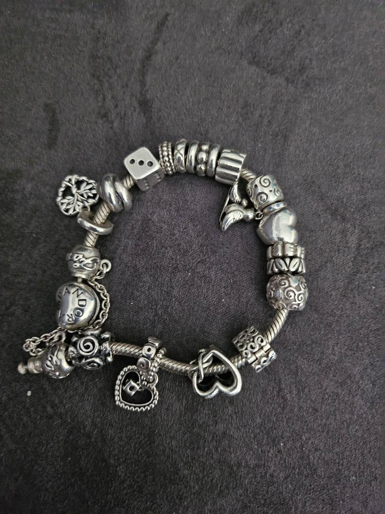 Echte pandora armband 18 bedels, Ophalen of Verzenden, Zilver, Zilver