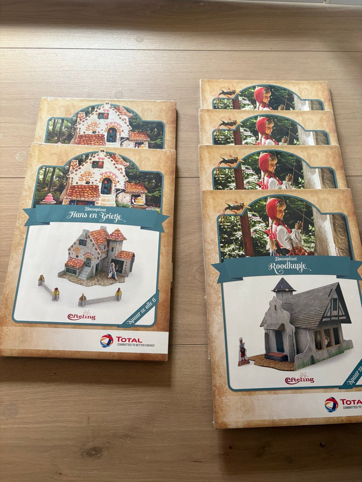 Efteling Bouwplaten Hans en Grietje & Roodkapje (Nieuw), Ophalen of Verzenden, Overige figuren, Nieuw, Papier, Kaart of Schrift