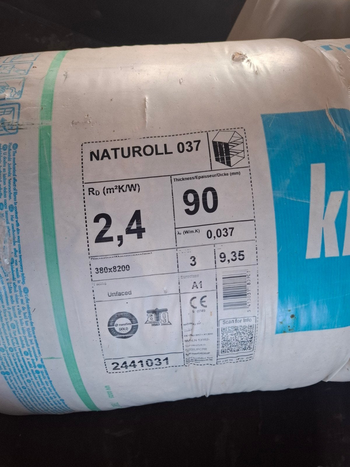 Knauf Naturoll Glaswol Isolatie - Diverse Diktes, Ophalen, Dakisolatie, 12 cm of meer, Nieuw