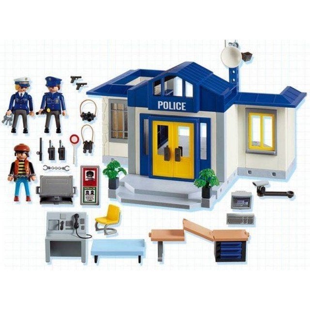 Playmobil 3165 Politiebureau met gevangenis, Ophalen of Verzenden, Gebruikt