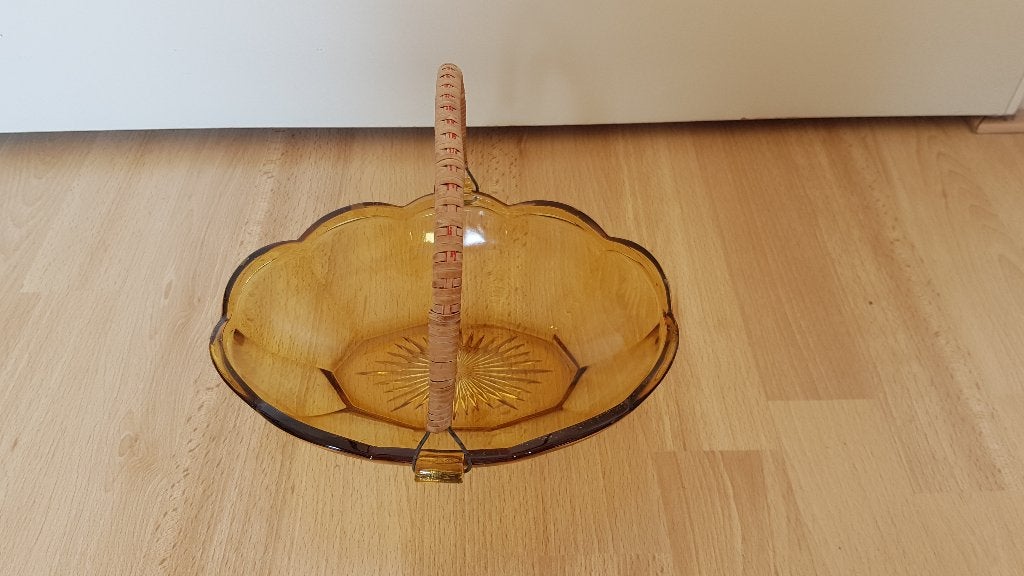 Tafelschaal / schaal (jaren 60 - 70), Gebruikt, Schaal, Ophalen of Verzenden, Glas