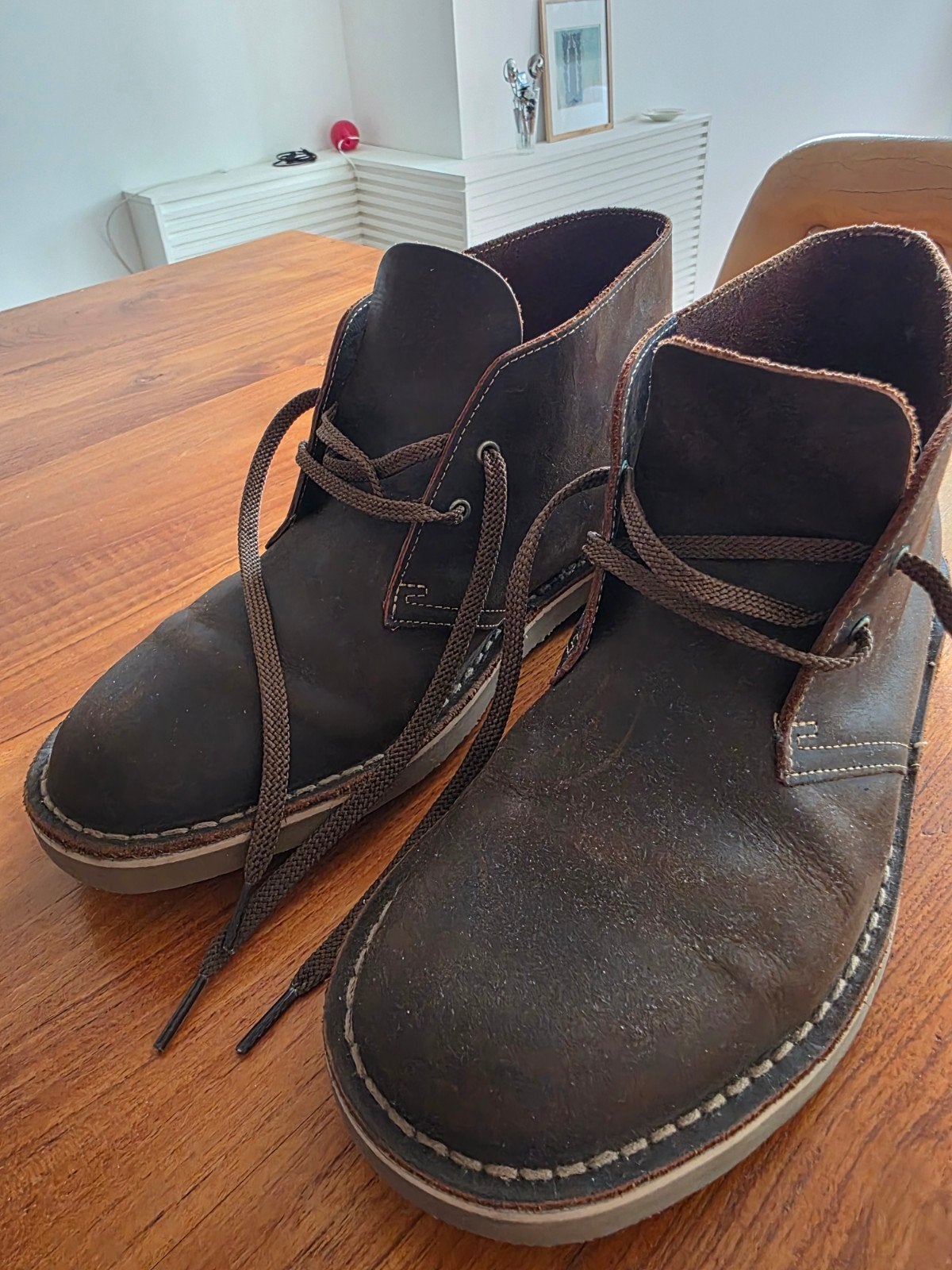 Clarks Desert Boots  - Bruin Leer - Maat 42.5, Ophalen of Verzenden, Zo goed als nieuw, Bruin, Boots