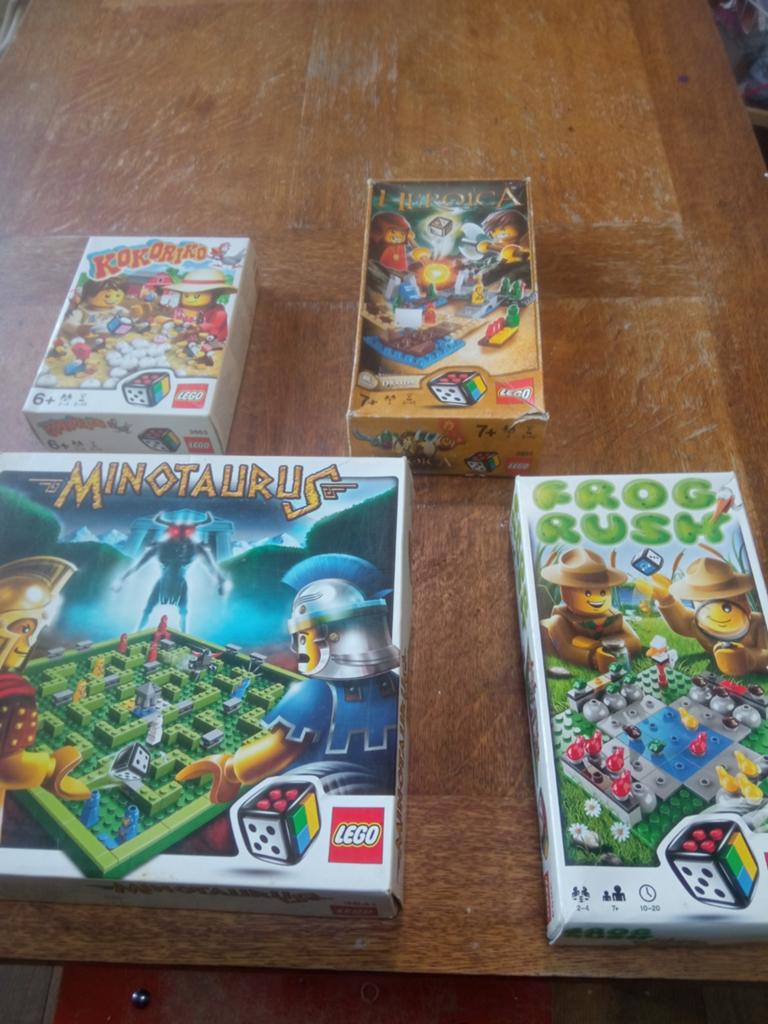 Lego spellen Minotaurus, Frog rush, Heroica en Kokorico, Ophalen of Verzenden, Gebruikt