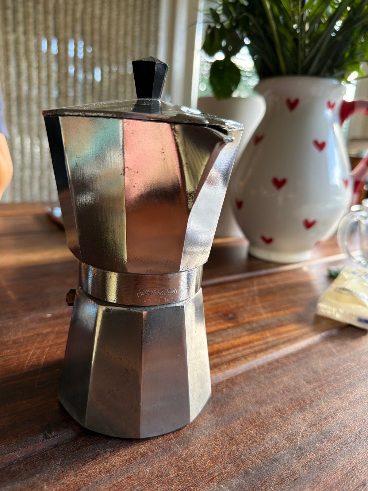 Italiaanse percolator Suprema Express - Binnenwerk mist, Zilver, Ophalen of Verzenden, Metaal, Overige merken