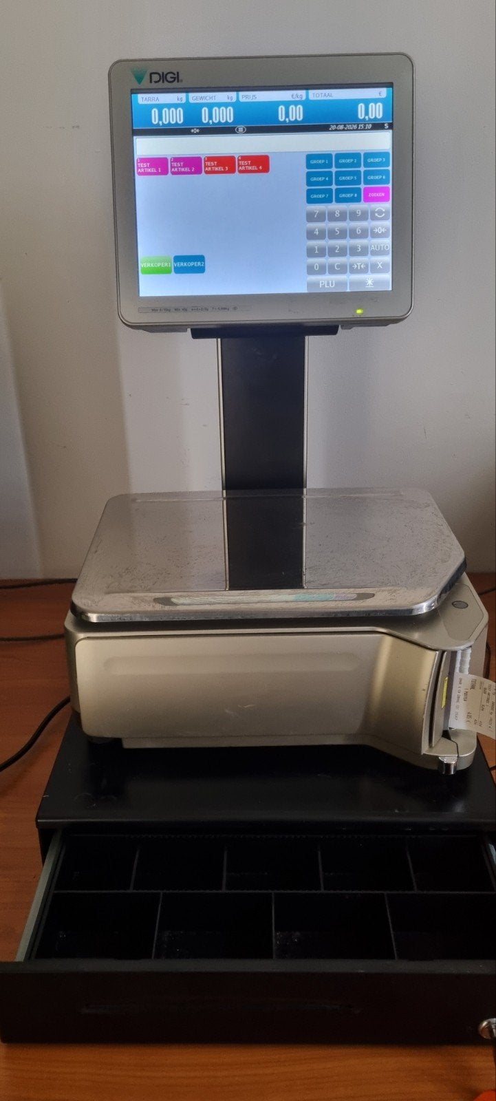 Weegschaal kassa DIGI SM5500 EV, Ophalen, Winkelweegschaal, 1 tot 500 gram, 10 tot 50 kg