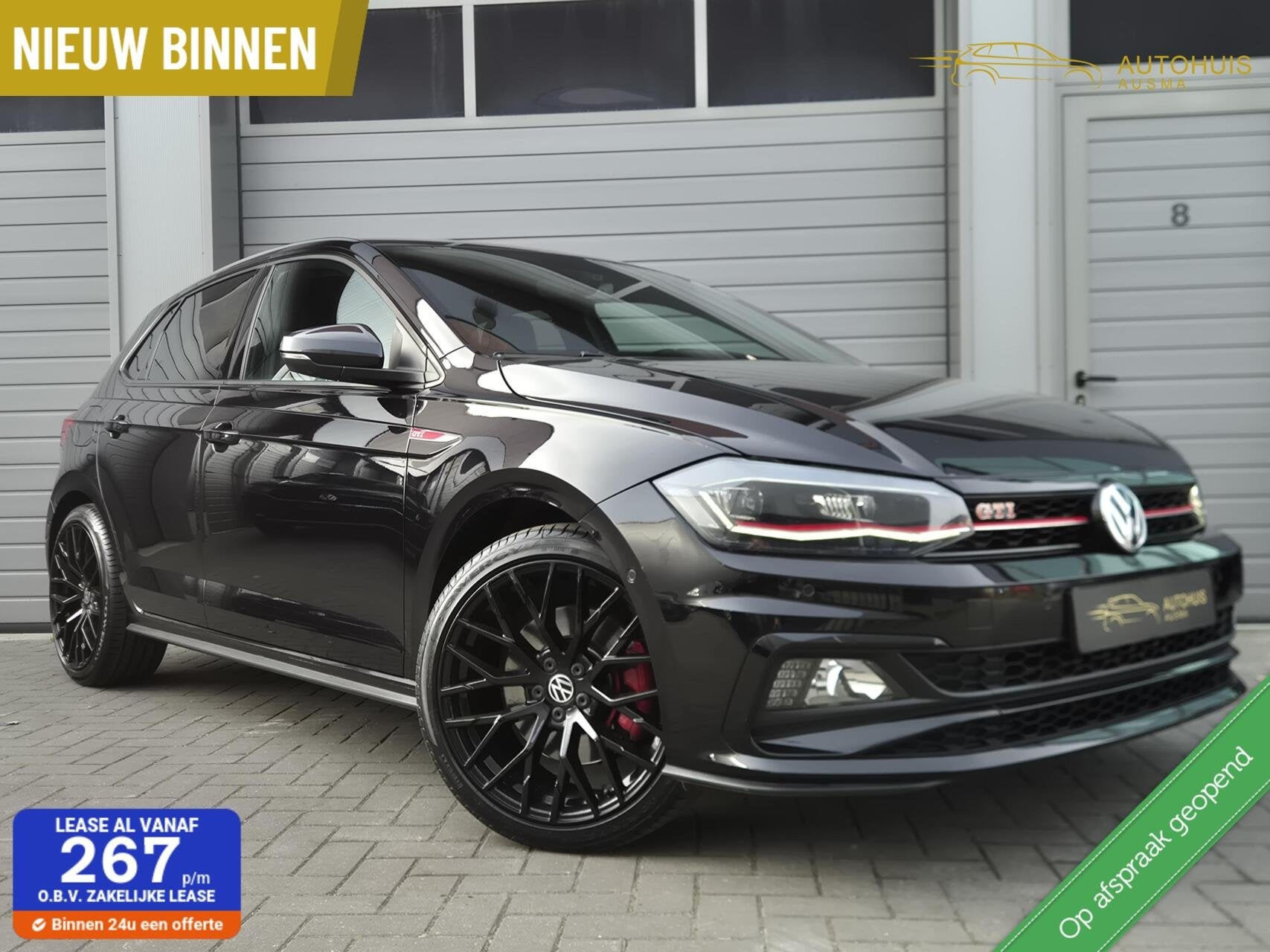 Volkswagen Polo 2.0 TSI GTI 200PK/ACC/Virtual/Led/Sport/Carp, Dealer onderhouden, Gebruikt, 4 cilinders, Zwart