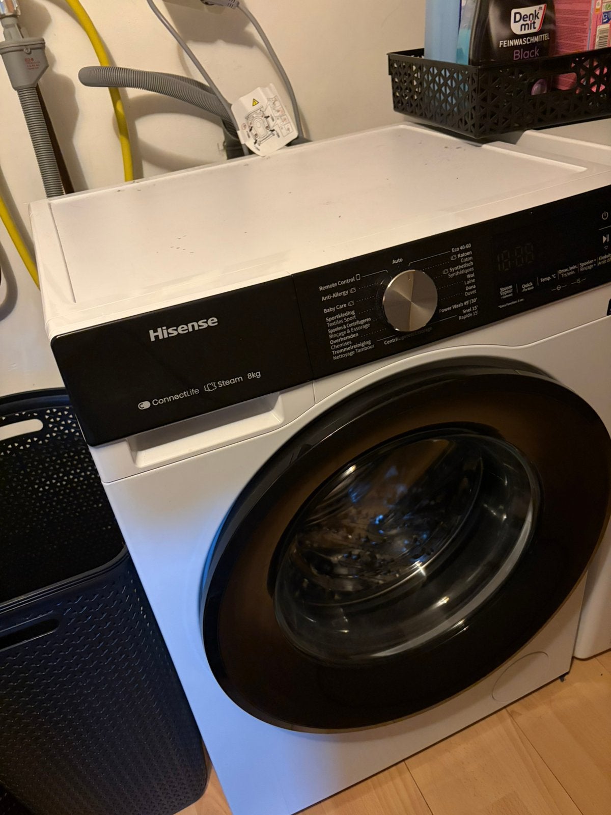 ZGAN; Hisense 3S Serie WF3S8043BW3/BLX wasmachine., Witgoed en Apparatuur, Ophalen, Zo goed als nieuw, 1200 tot 1600 toeren