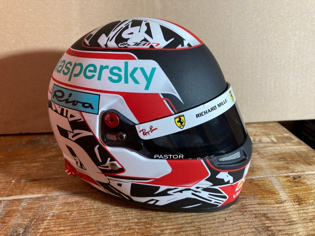 ✅ Charles Leclerc 1:2 helm 2021 Ferrari CL16 helmet F1, Ophalen of Verzenden, Nieuw, Formule 1