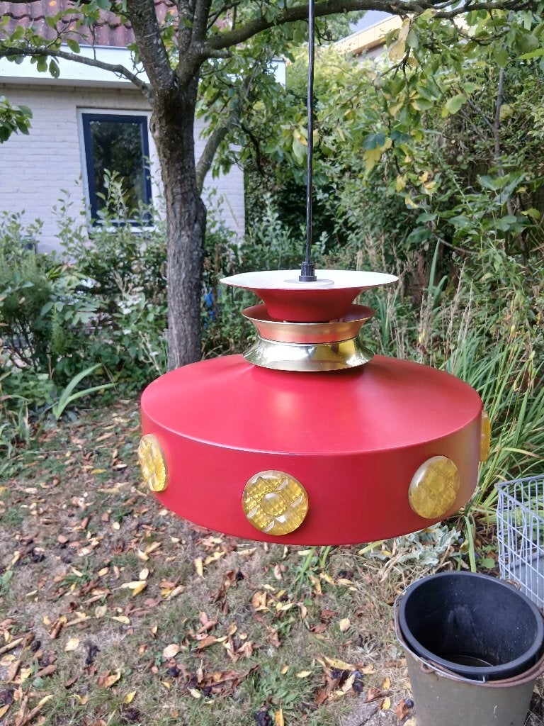 retro space age hanglamp, schalenlamp, Ophalen of Verzenden, Huis en Inrichting