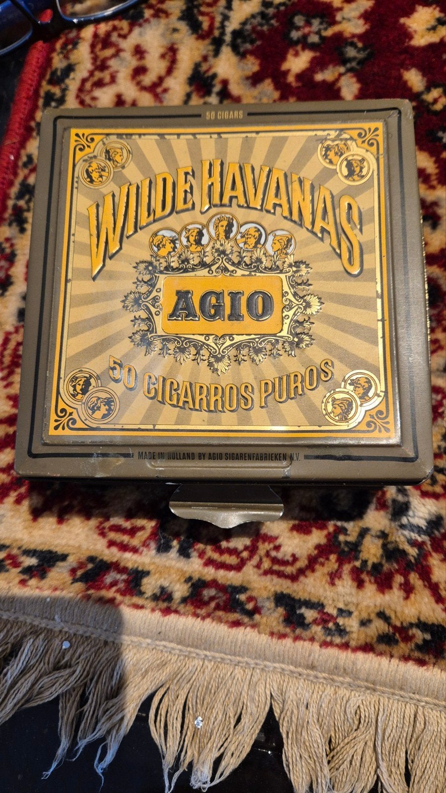 Vintage Wilde Havanas Agio sigarenblik, Verzamelen, Blikken, Ophalen of Verzenden, Gebruikt, Overige