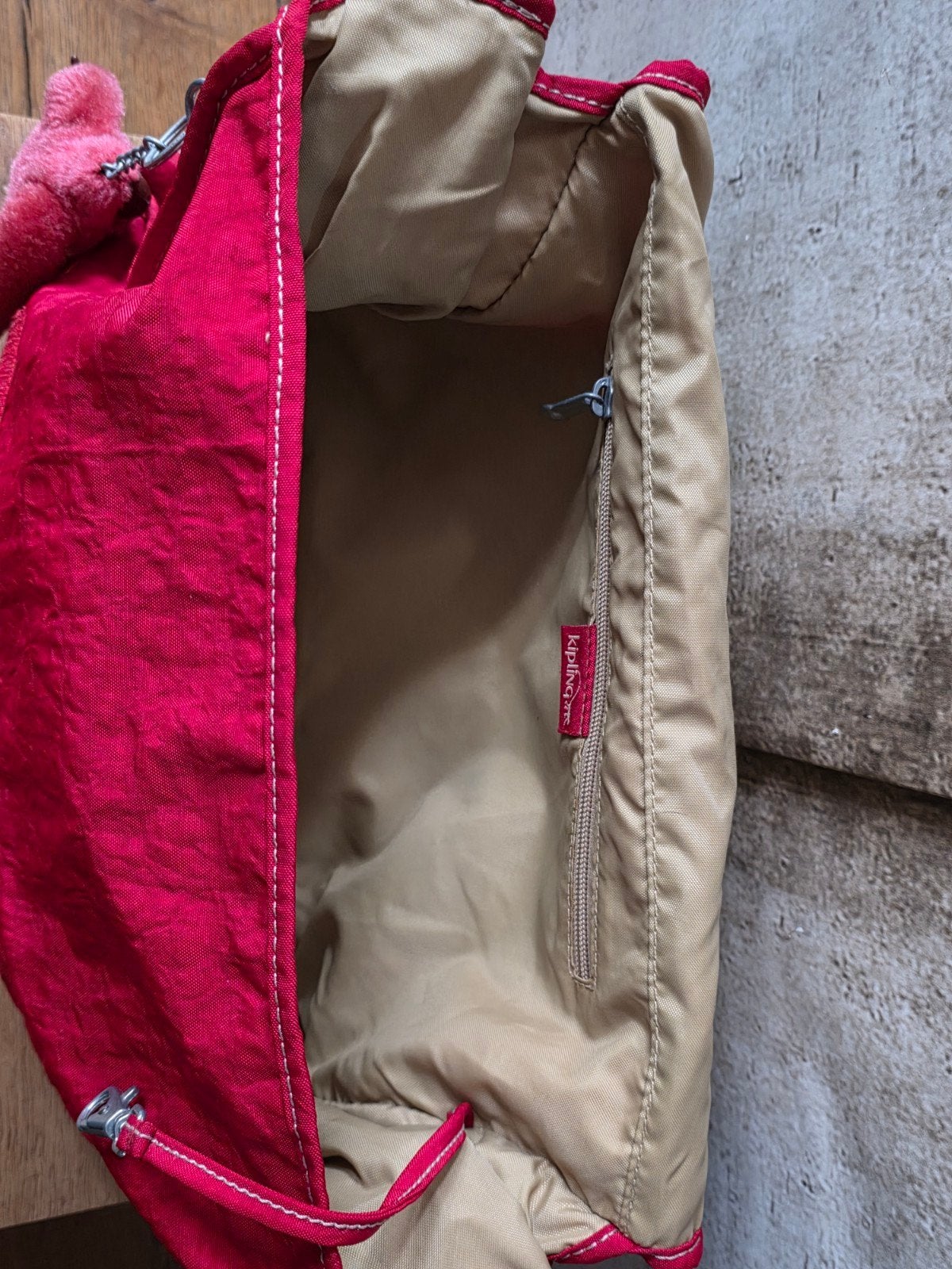 Kipling Schoudertas Rood met bijpassende portemonnee, Ophalen of Verzenden, Gebruikt, Rood, Schoudertasje