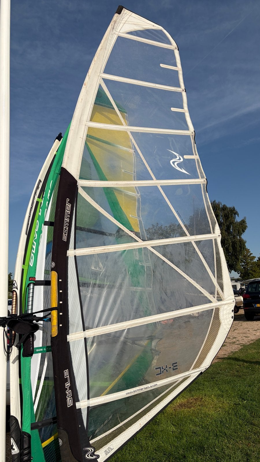 Simmer Style 3-XC 7,5 m2 windsurfzeil - Gebruikt, Gebruikt, 6.5 m² tot 8 m², Zeil, Ophalen