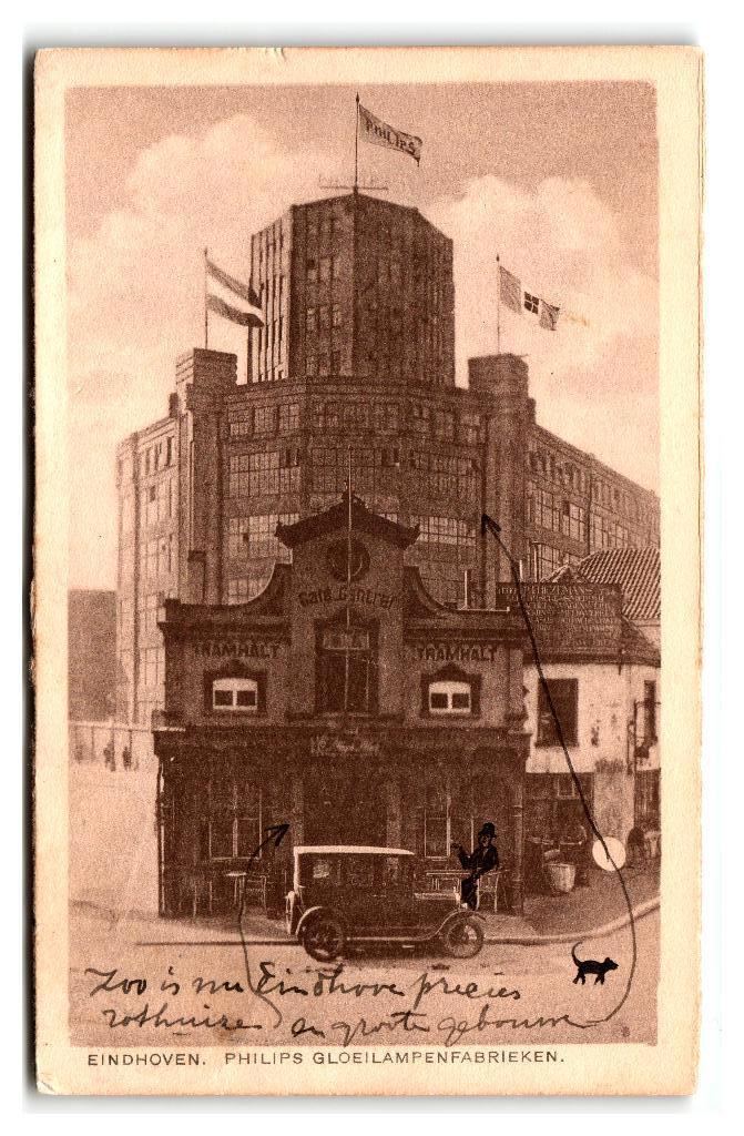 Eindhoven, Philips Gloeilampenfabrieken. Lees beschrijving, Verzenden, 1920 tot 1940, Gelopen, Noord-Brabant