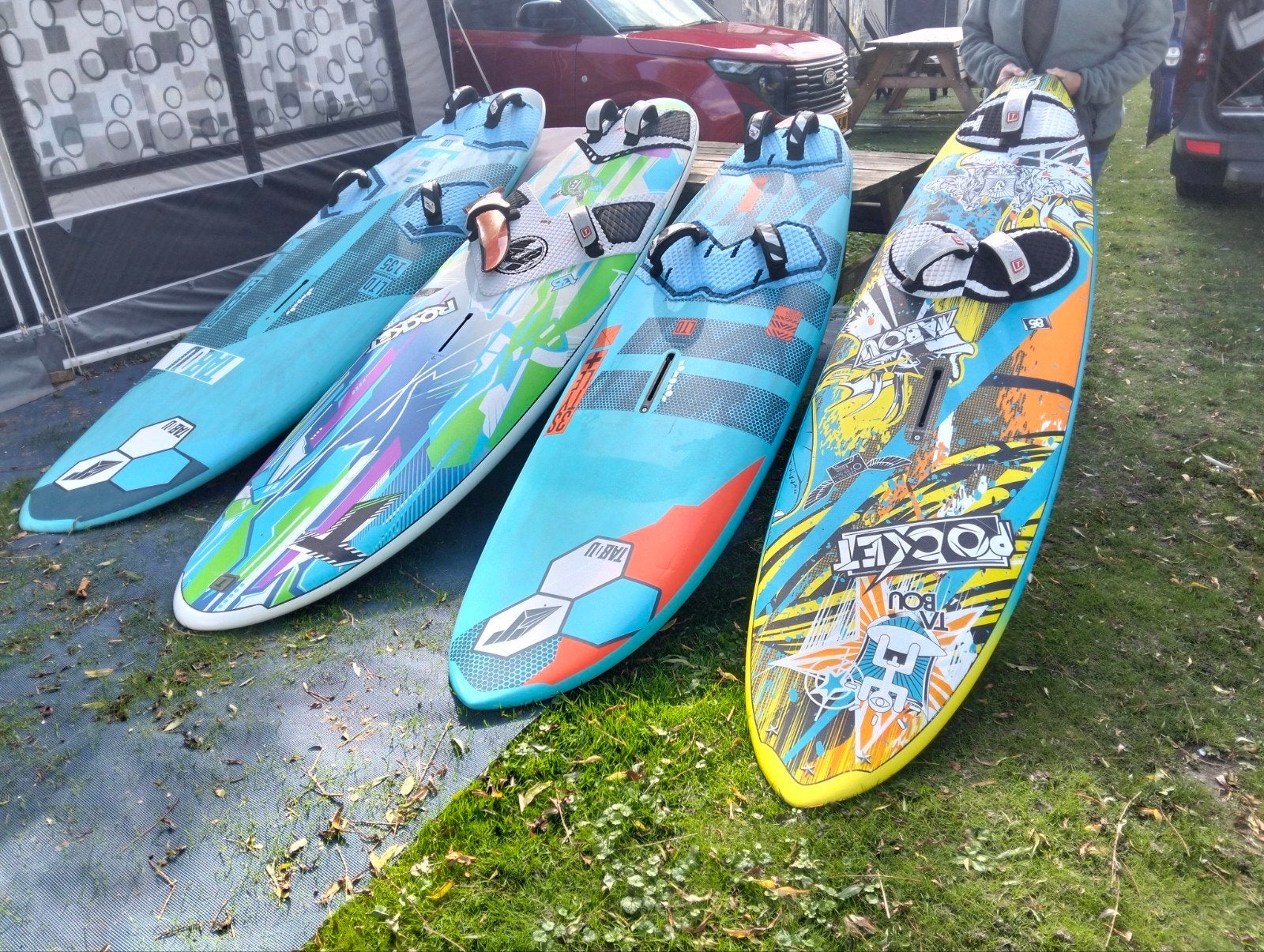 4x Tabou: Rocket Ltd/Rocket std/3S/Pocket wave, Watersport en Boten, Ophalen, Tabou, Minder dan 250 cm, Plank