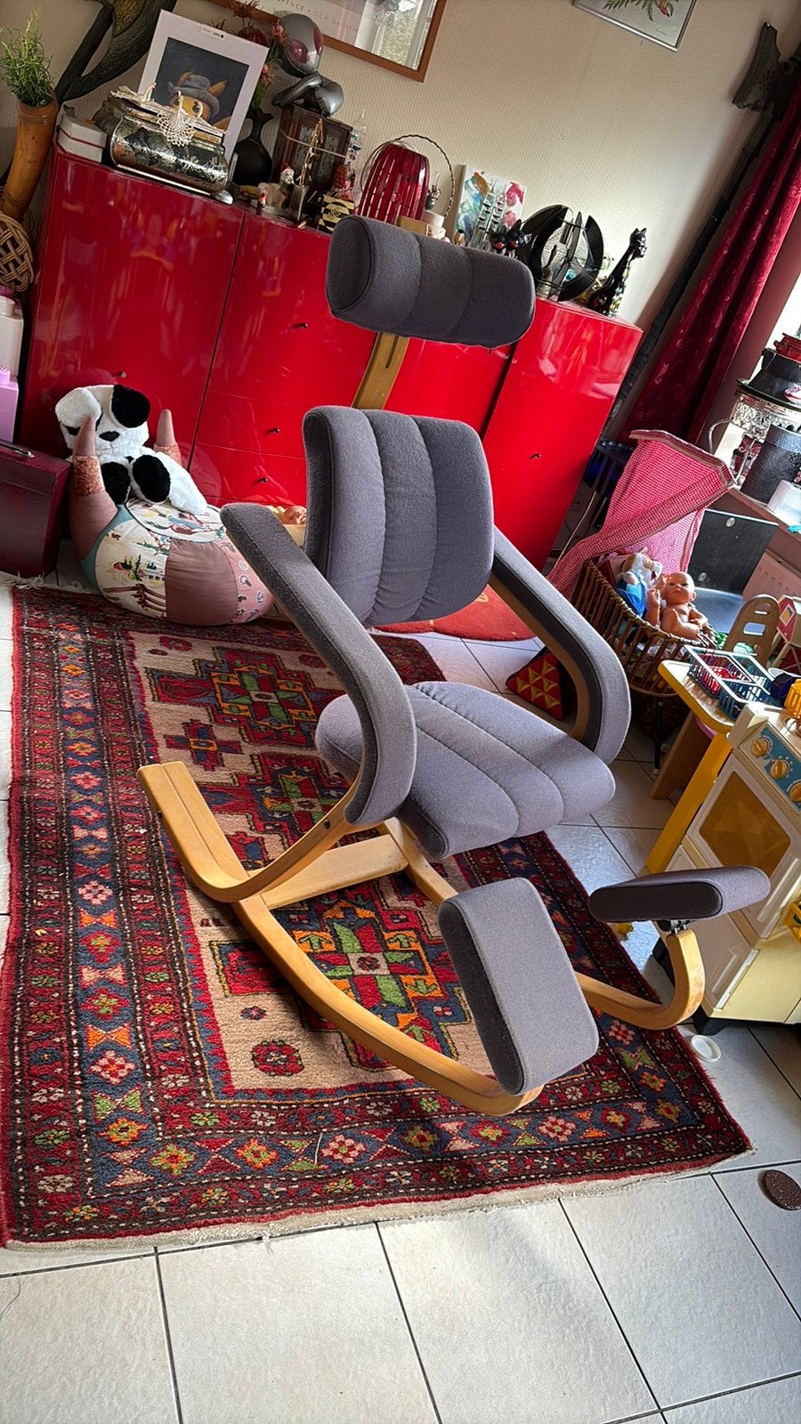 Stokke varier stoel, Ophalen, Gebruikt, Hout, 50 tot 75 cm