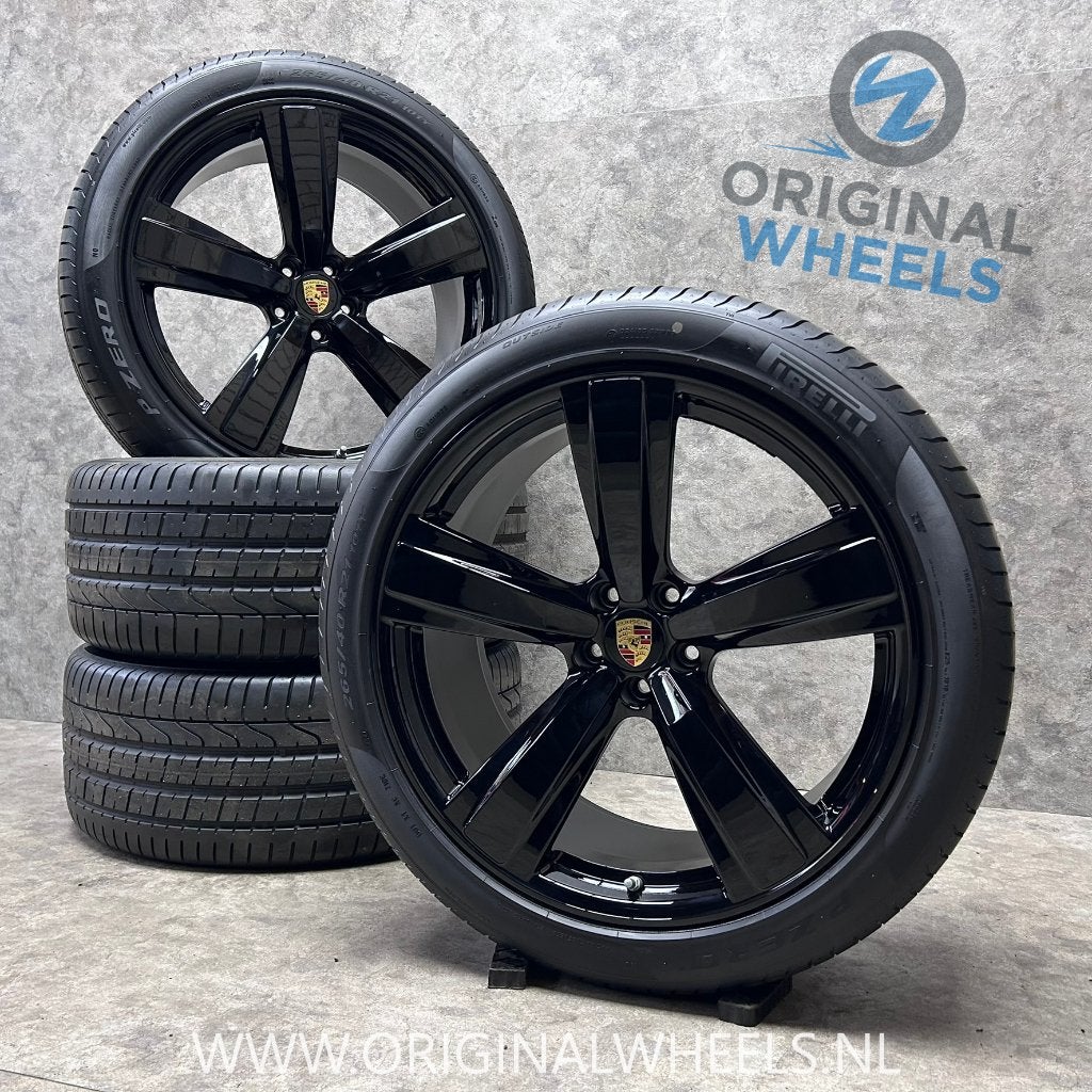 NIEUW 21 inch originele velgen + zomerbanden Porsche Macan, Auto-onderdelen, Banden en Velgen, Gebruikt, 265 mm, Banden en Velgen