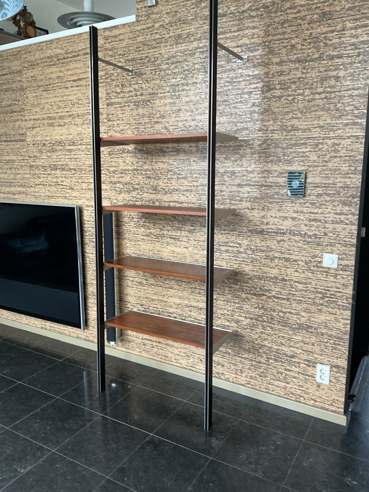 Herman Miller modulair wandsysteem, aluminium en palissander, Ophalen