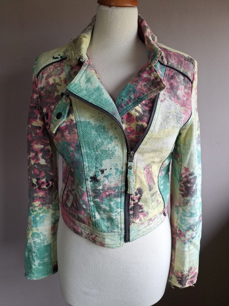 Nieuw kleurrijk jasje print van Dept, maat S, Nieuw, Ophalen of Verzenden, Jasje, Maat 36 (S)