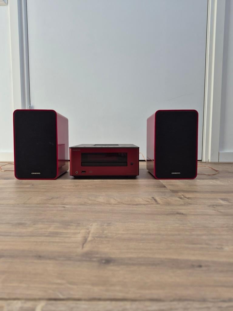 Onkyo CR-245 CD Receiver met speakers - Rood, Ophalen, Cd-speler, Overige merken