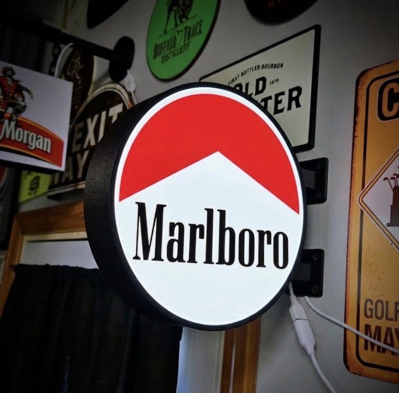 Marlboro Lichtbak Reclamebord - Vintage Stijl, Verzenden, Nieuw, Lichtbak of (neon) lamp