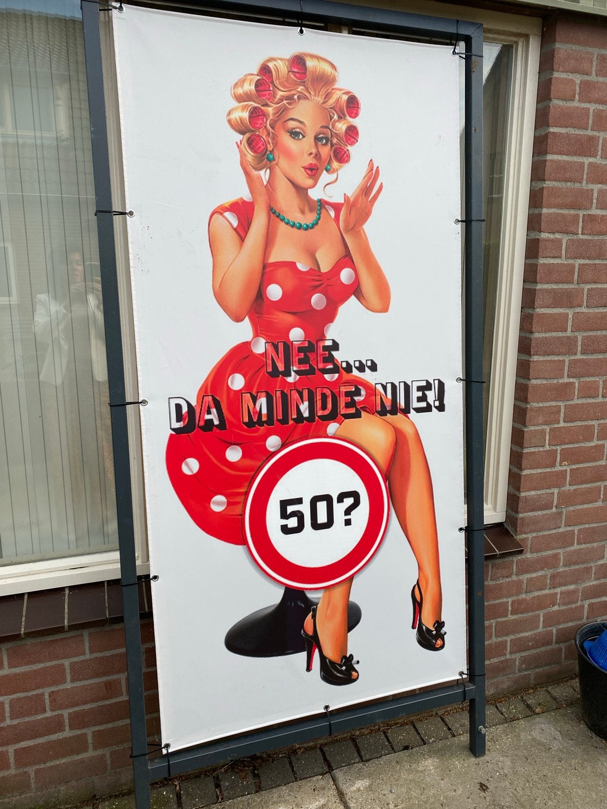 Sarah pop spandoek 50 jaar vrouw - Feestversiering, Ophalen, Gebruikt, Versiering, Abraham of Sarah