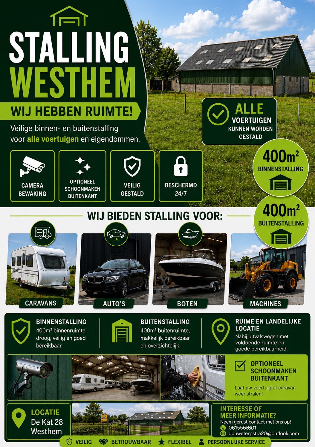 Stalling Westhem: Veilige Binnen- en Buitenstalling, Caravans en Kamperen