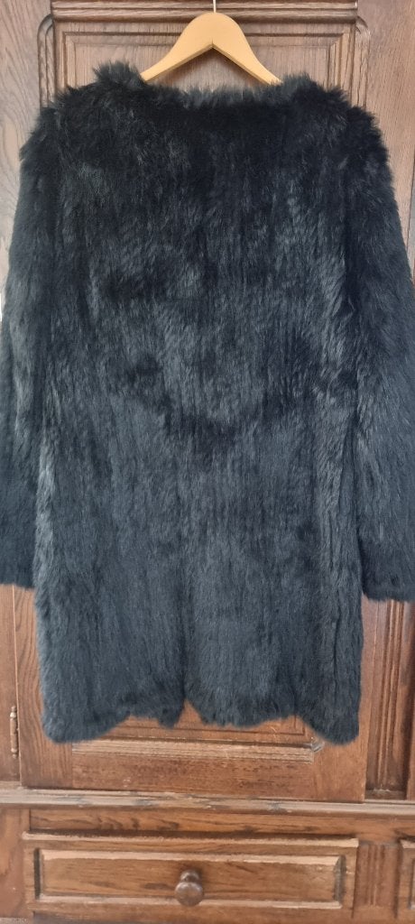 Nieuwe gebreide bont vest, Verzenden, Nieuw, Maat 36 (S), Zwart