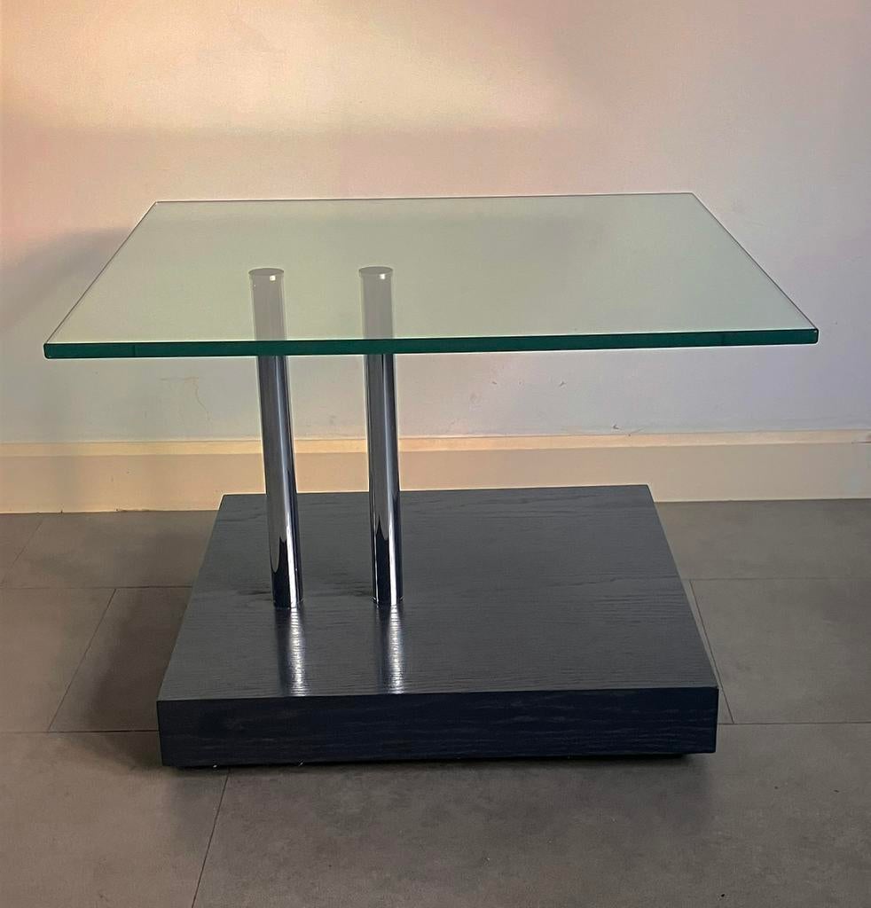 Tripletta K925 koffietafel, Huis en Inrichting, Tafels | Salontafels, Ophalen, 50 tot 100 cm, Vierkant, Glas