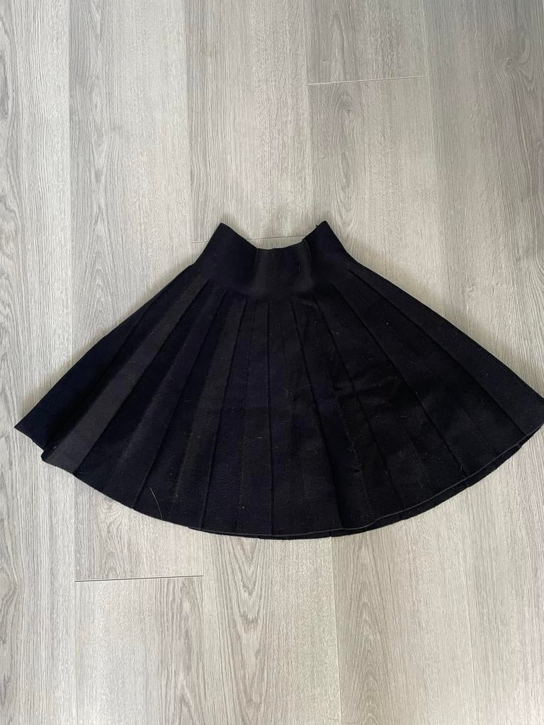 Zwarte geplooide rok Cherry Koko, Zwart, Ophalen of Verzenden, Maat 36 (S), Gedragen