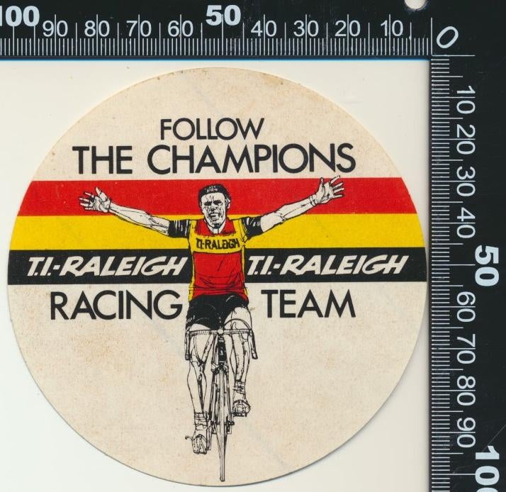 Sticker: TI Raleigh - Racing Team, Ophalen of Verzenden, Zo goed als nieuw, Sport