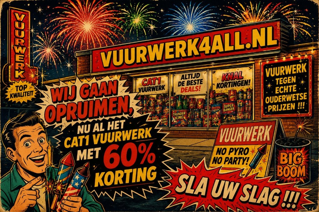 CAT1 Vuurwerk met 60% Korting, Ophalen, Nieuw, Feestartikel
