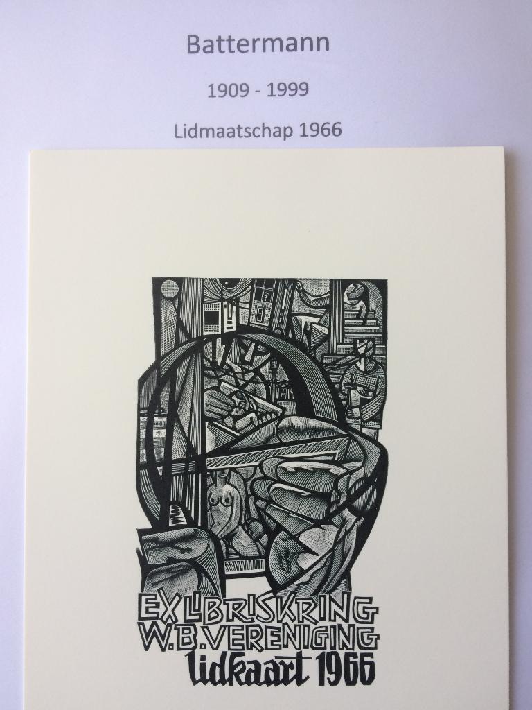 Houtgravure J. battermann, Ophalen of Verzenden, Gravure, 1950 - 1999