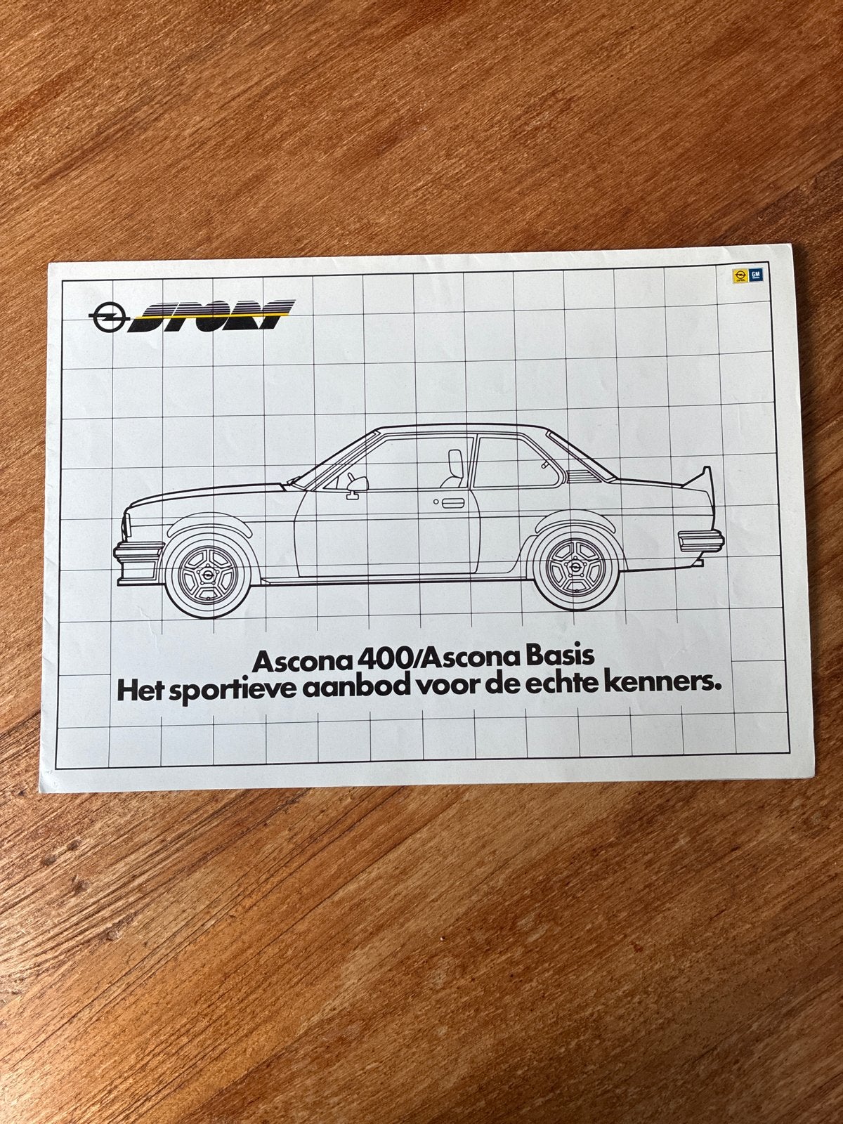 Uitklapbare brochure Opel Ascona 400 / Ascona Basis, Ophalen of Verzenden, Zo goed als nieuw, Opel