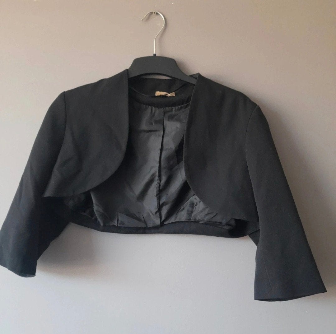 Bolero jasje zwart maat XL, Zwart, Maat 42/44 (L), Ophalen of Verzenden, Zo goed als nieuw