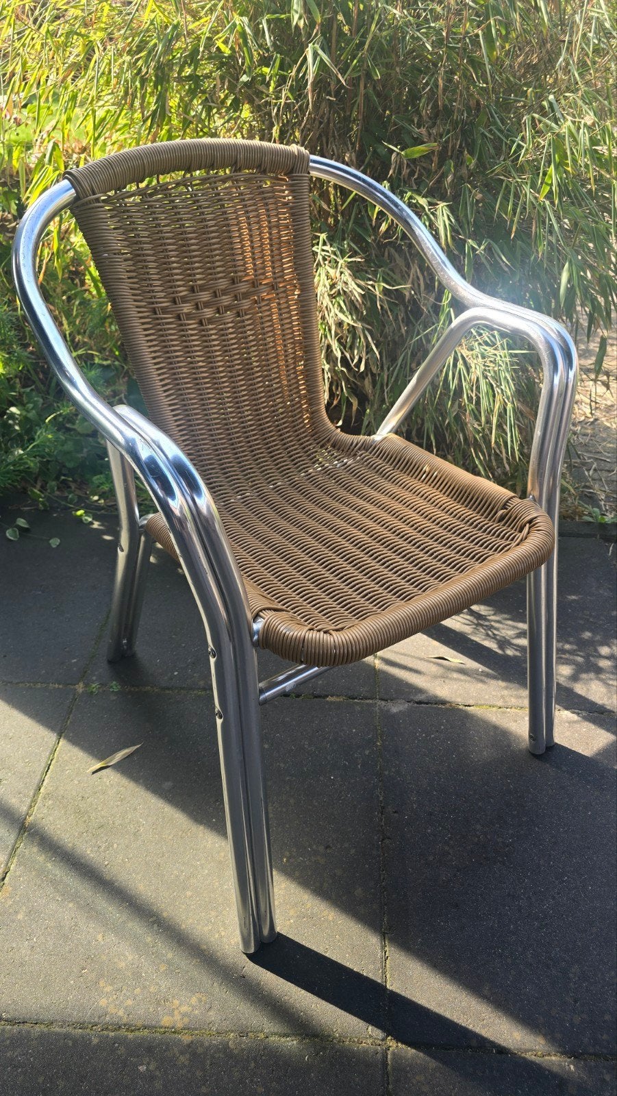 nog 2 te koop Tuin/ terras stoel met aluminium frame dubbele, Tuin en Terras, Ophalen, Gebruikt, Onbekend@voorbeeld.com, Onbekend