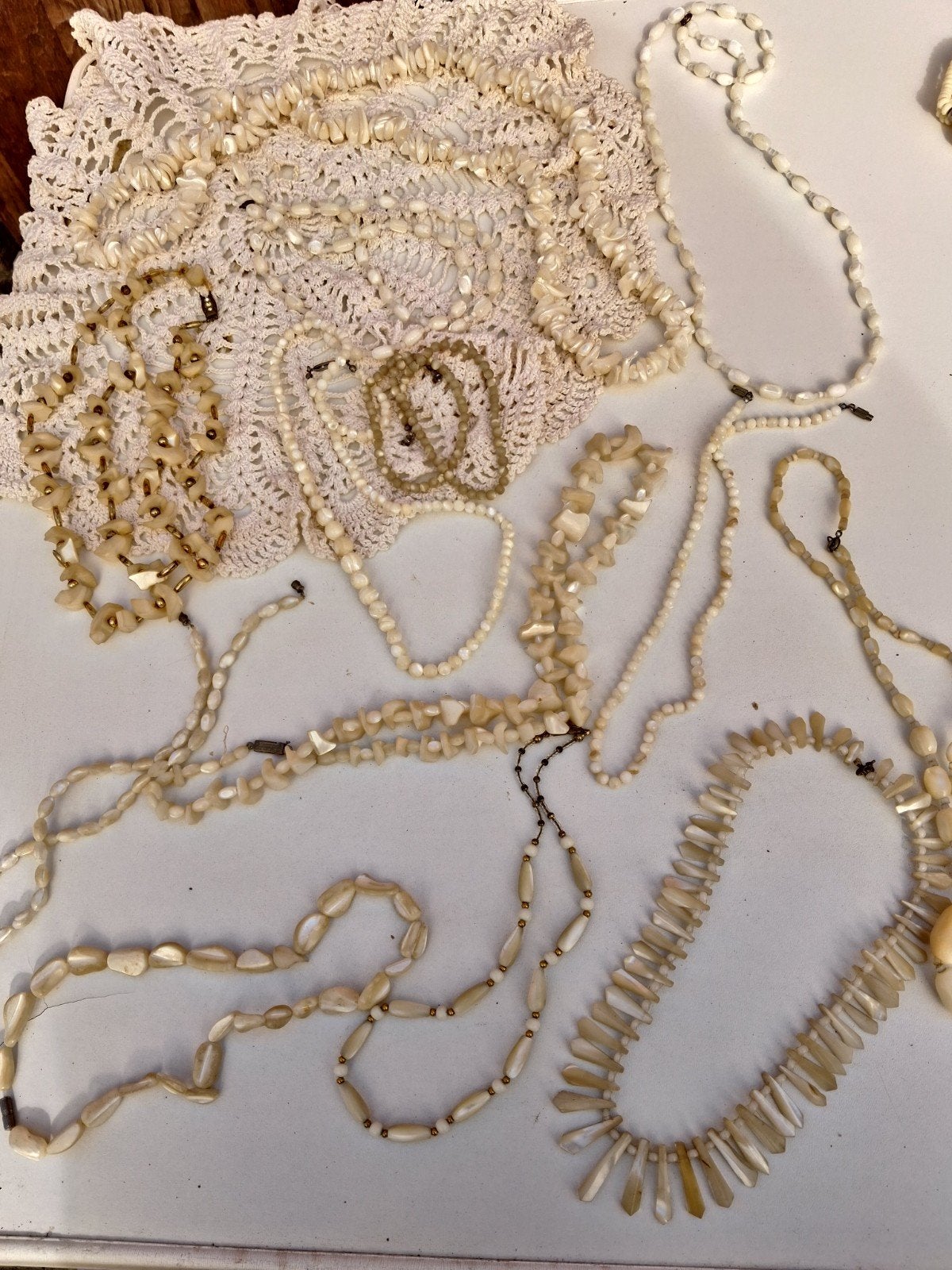 Parelmoer sieraden verzameling, Ophalen of Verzenden, Overige materialen