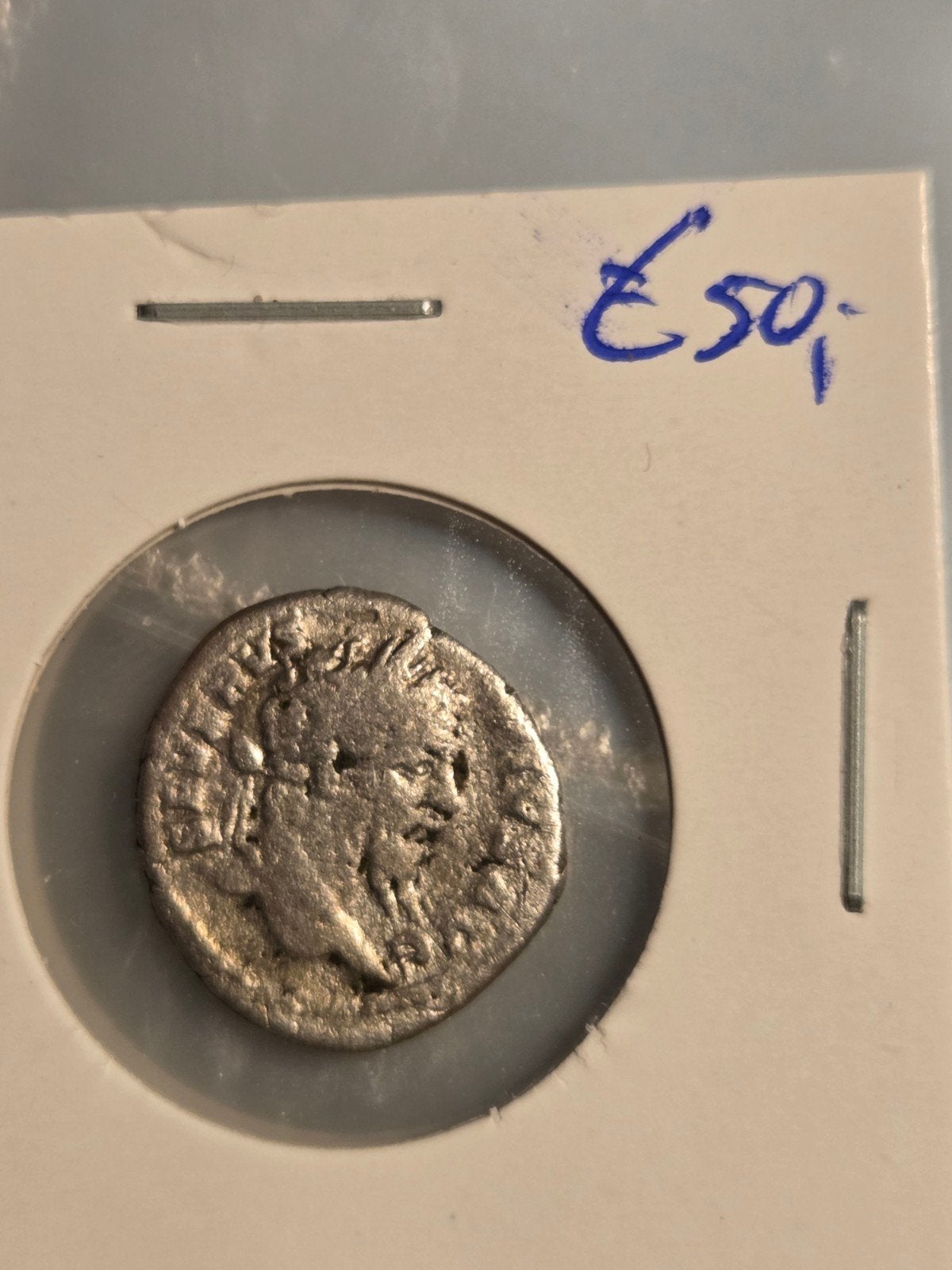 Zilveren Romeinse munt - Keizerlijke Denarius, Ophalen of Verzenden, Overige landen, Losse munt, Zilver