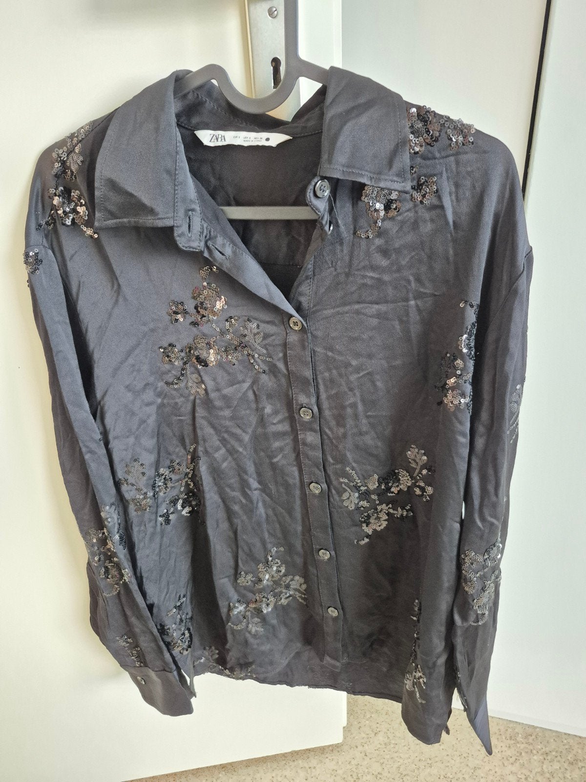 Zara blouse met pailletten - Maat s, Maat 38/40 (M), Ophalen of Verzenden, Zo goed als nieuw, Zara
