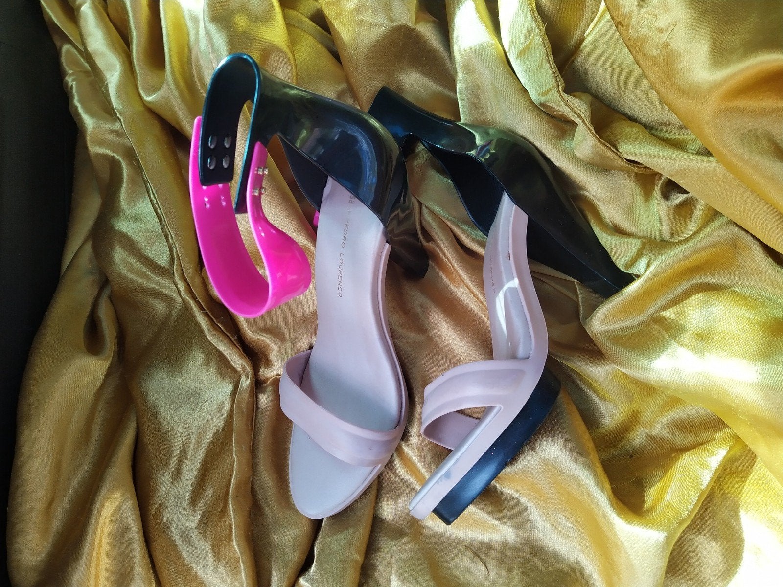 Melissa + Pedro Lourenço design hakken latex maat 41/42, Ophalen of Verzenden, Nieuw, Zwart, Schoenen met hoge hakken