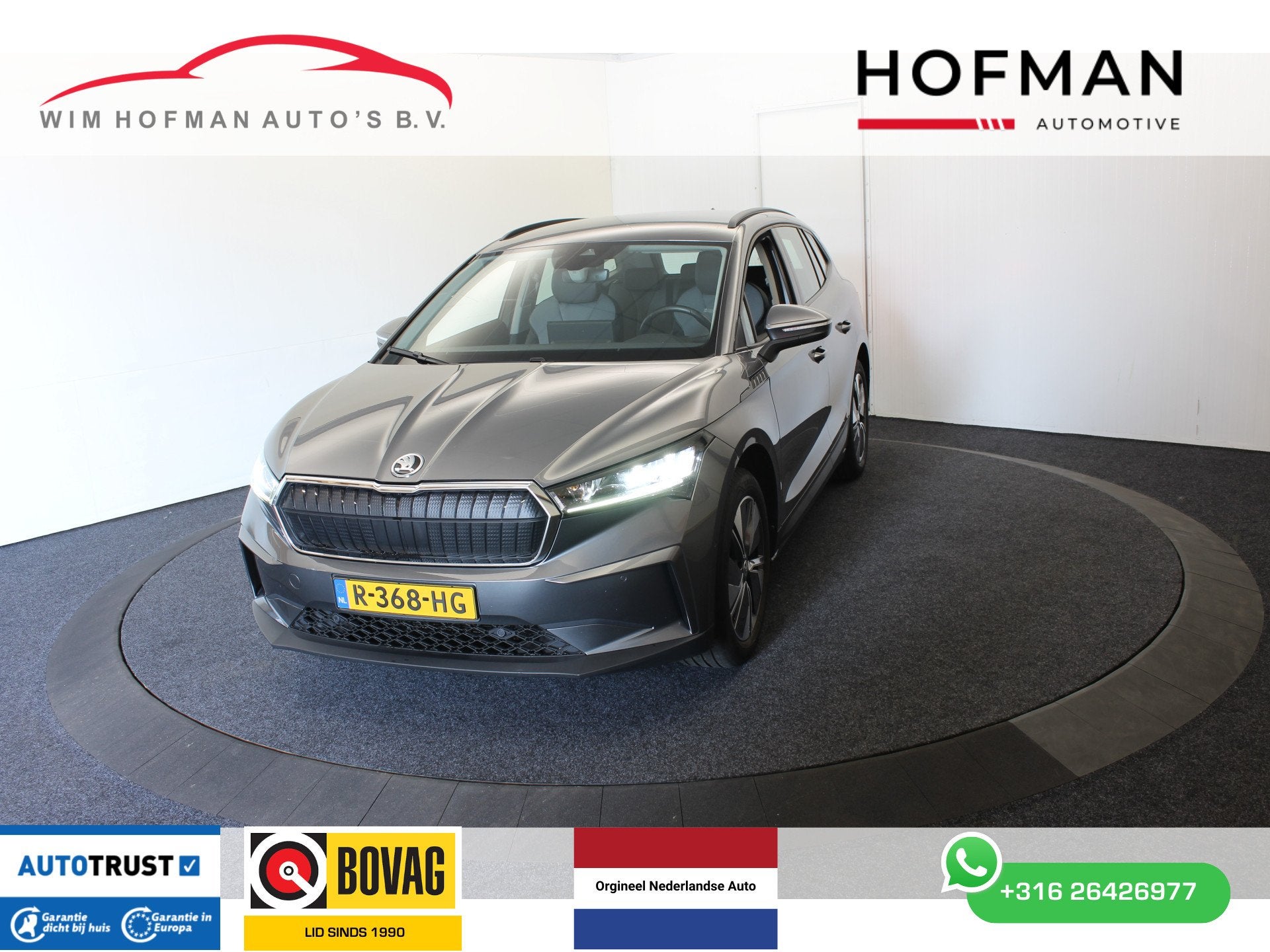 Skoda Enyaq iV 60 SOH 89% Trekhaak Camera Navi Keyless, Auto's, Achterwielaandrijving, Gebruikt, Zwart, 179 pk