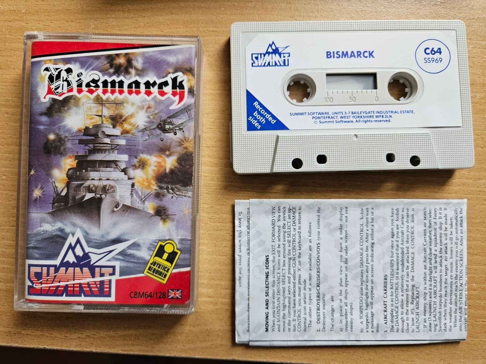 Bismarck C64 Cassette - Vintage Commodore 64 Game, Ophalen, Gebruikt, 1 speler, Strategie en Constructie