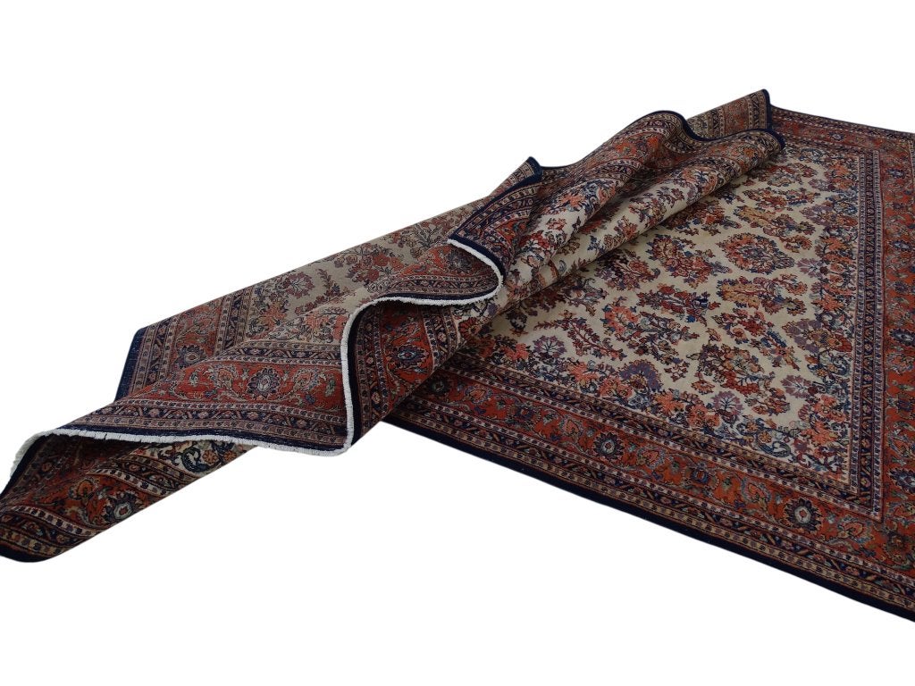 Perzisch tapijt - Sarouk - 355 x 247 cm - Handgeknoopt, Antiek - Klassiek - Modern - Eclectisch, -, -, Bruin
