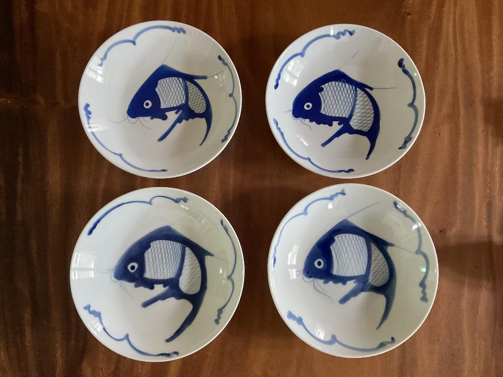 Schaaltjes Chinees koi karper 18cm, Gebruikt, Verzenden, Schaal of Schalen, Overige stijlen