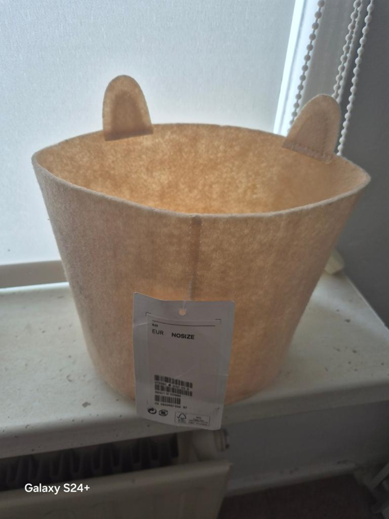 mandje beige, Ophalen of Verzenden, Nieuw, Rond, Riet