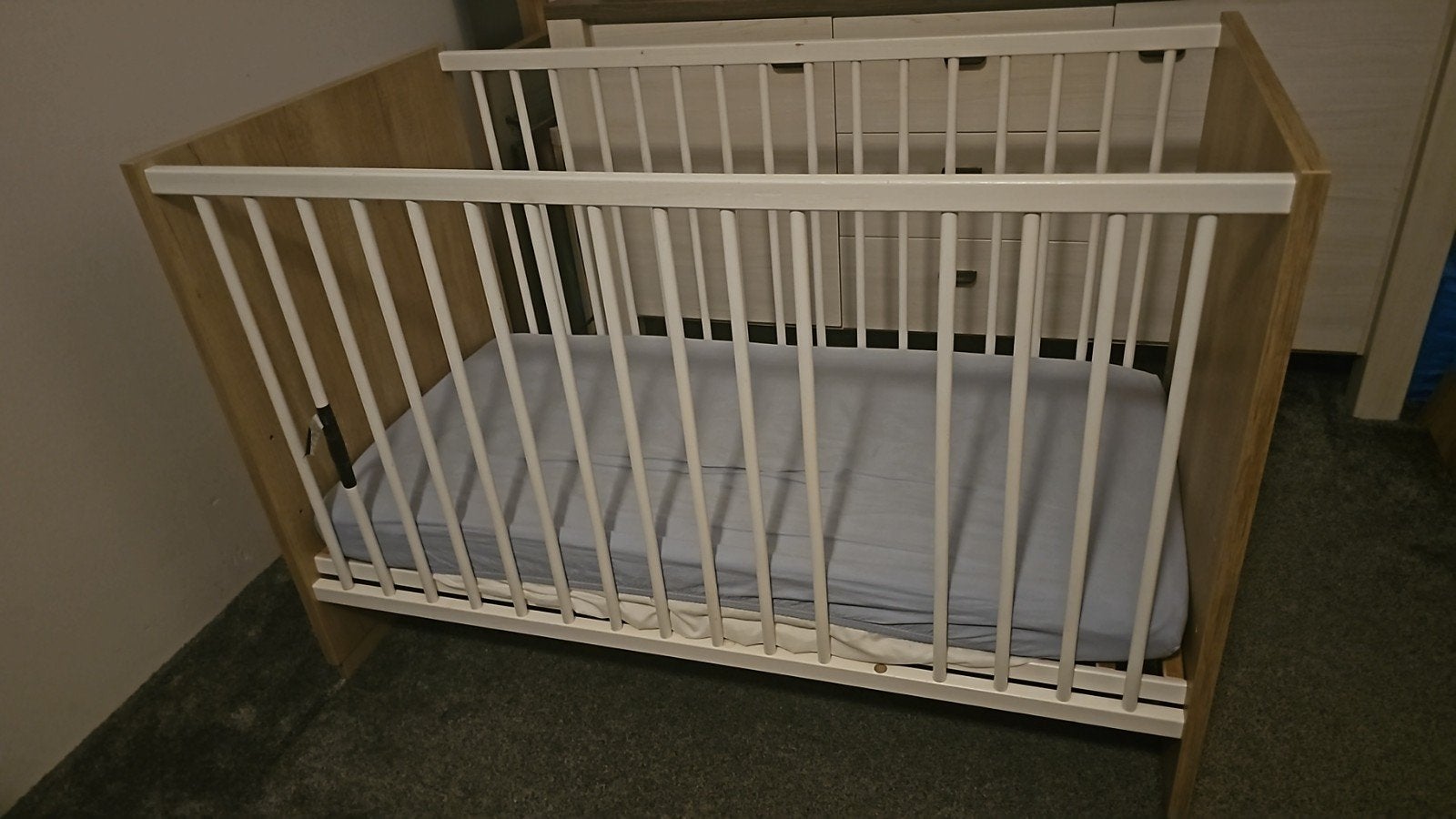 Ledikant opknappertje, Lattenbodem, Gebruikt, 70 tot 85 cm, 140 tot 160 cm